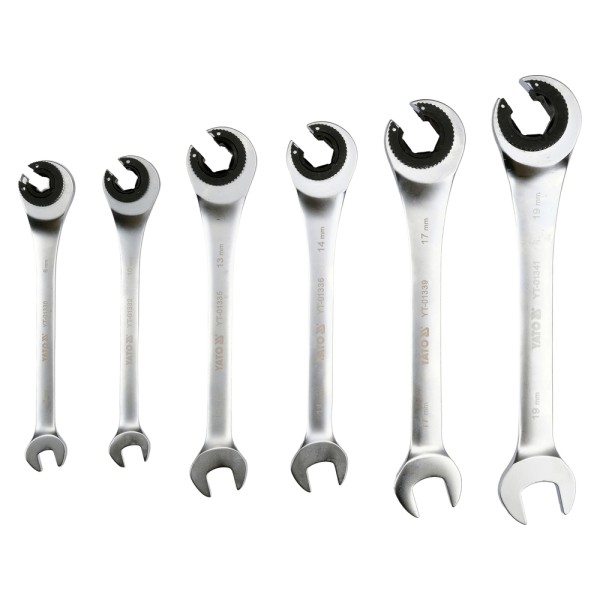 ZESTAW KLUCZY PÓŁOTWARTYCH Z GRZECHOTKĄ 8-19MM 6 SZT. YT-01344