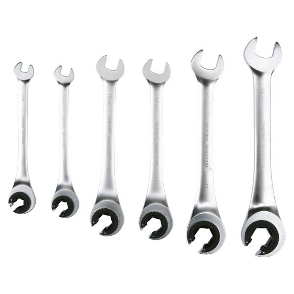 ZESTAW KLUCZY PÓŁOTWARTYCH Z GRZECHOTKĄ 8-19MM 6 SZT. YT-01344