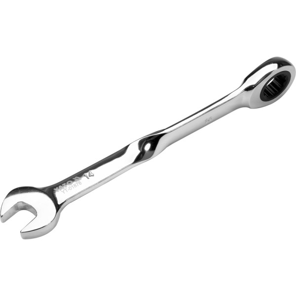 KLUCZ PŁASKO-OCZKOWY SKRĘCONY Z GRZECHOTKĄ 14MM YT-01876