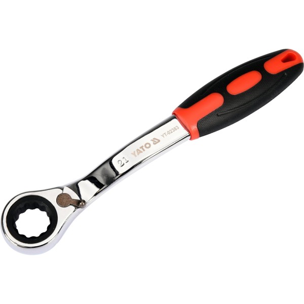 KLUCZ OCZKOWY ODGIĘTY Z GRZECHOTKĄ 21MM YT-02383