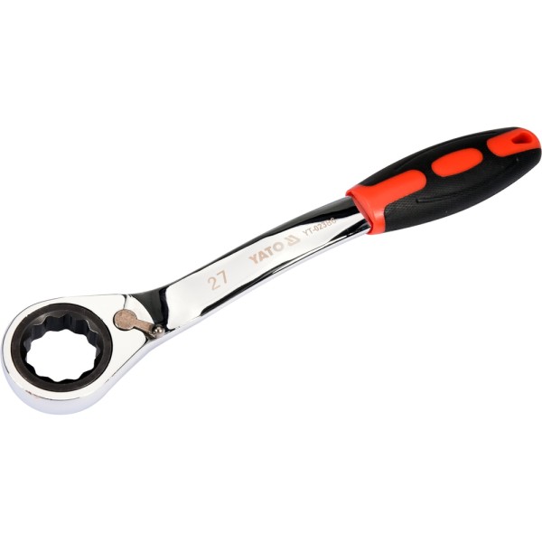 KLUCZ OCZKOWY ODGIĘTY Z GRZECHOTKĄ 27MM YT-02386