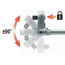 GRZECHOTKA UCHYLNA Z BLOKADĄ 3/8'' YT-0326