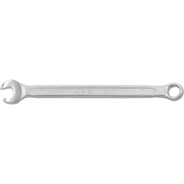 KLUCZ PŁASKO-OCZKOWY Z POLEROWANĄ GŁÓWKĄ 7 MM YT-0336