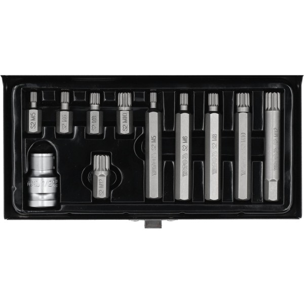 KOŃCÓWKI WKRĘTAKOWE SPLINE, ZESTAW 11 SZT. YT-0415