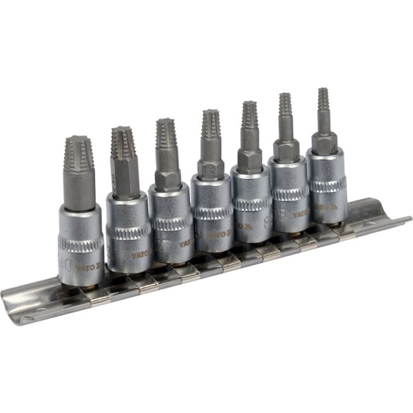 ZESTAW BITÓW DO OBROBIONYCH ŚRUB TORX 7 CZĘŚCI YT-04581