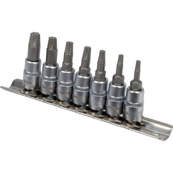 ZESTAW BITÓW DO OBROBIONYCH ŚRUB TORX 7 CZĘŚCI YT-04581