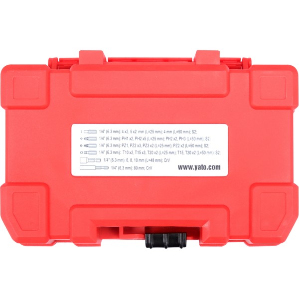 ZESTAW UDAROWYCH KOŃCÓWEK ŚRUBOKRĘTOWYCH 37 SZT. YT-04616