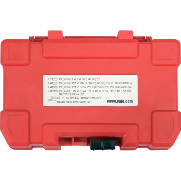 ZESTAW UDAROWYCH KOŃCÓWEK ŚRUBOKRĘTOWYCH 54 SZT. YT-04617