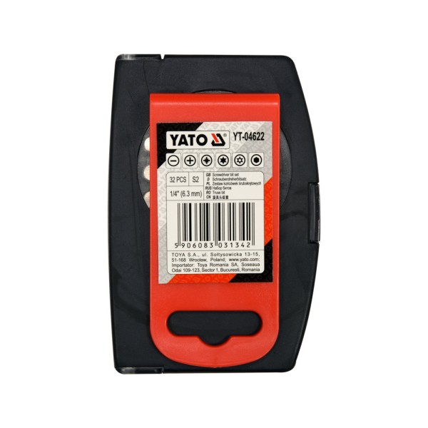 ZESTAW KOŃCÓWEK ŚRUBOKRĘTOWYCH 32 SZT. YT-04622