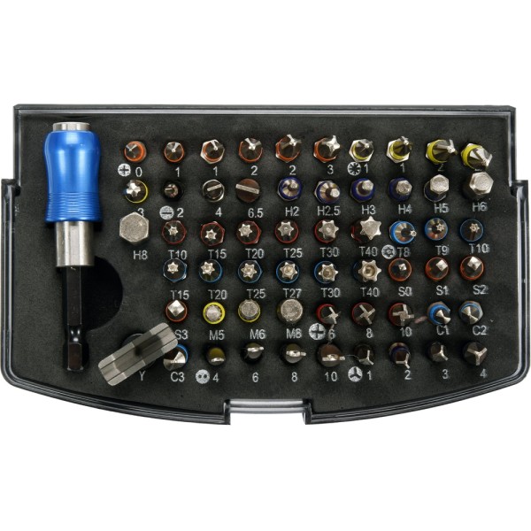 ZESTAW KOŃCÓWEK ŚRUBOKRĘTOWYCH 59 SZT. YT-04624