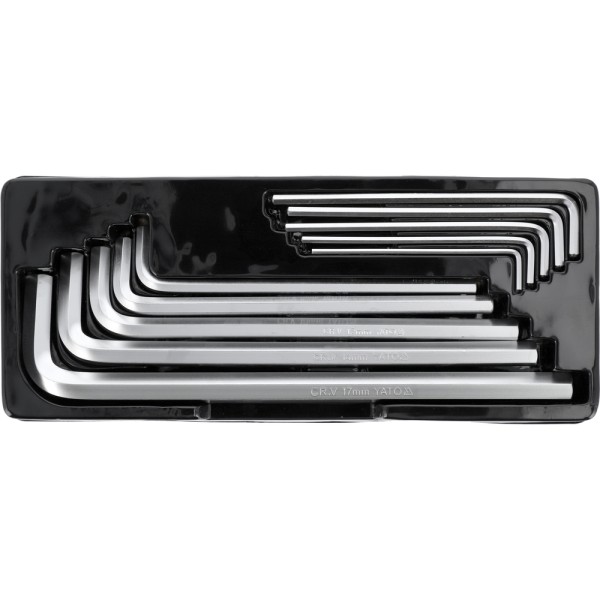 KLUCZE IMBUSOWE, DUŻE 3-17 MM, 10 CZ. YT-0519