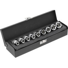KLUCZE NASADOWE TORX, DUŻE E10-E24, ZESTAW 9 SZT. YT-0521