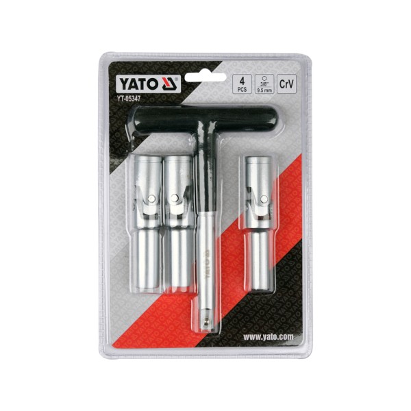 ZESTAW KLUCZY DO ŚWIEC ŻAROWYCH 4 ELEMENTY YT-05347