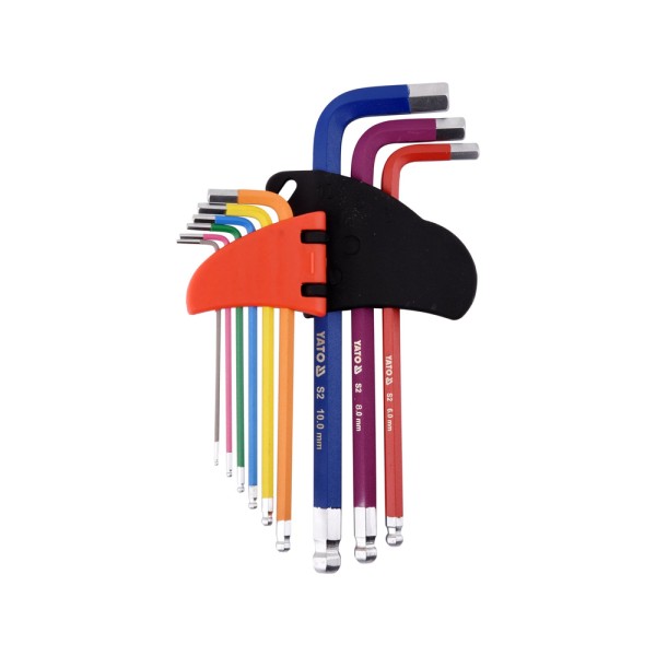 ZESTAW KLUCZY IMBUSOWYCH, KULA 1,5-10MM, 9SZT. YT-05632