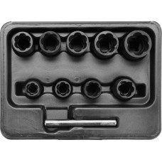 WYKRĘTAKI DO ŚRUB 3/8'', 10-19 MM, ZESTAW 10 SZT. YT-0603