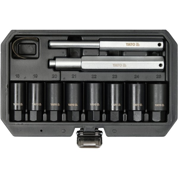 ZESTAW NASADEK DO WYKRĘCANIA ŚRUB ZABEZPIECZAJĄCYCH 10 CZĘŚCI YT-060302