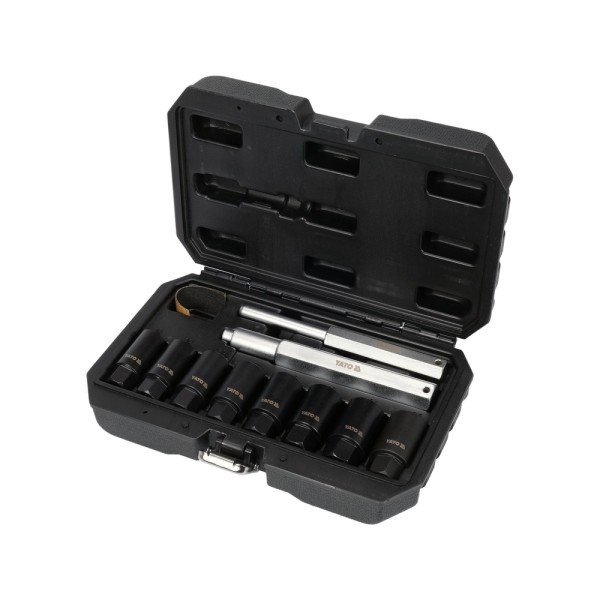 ZESTAW NASADEK DO WYKRĘCANIA ŚRUB ZABEZPIECZAJĄCYCH 10 CZĘŚCI YT-060302