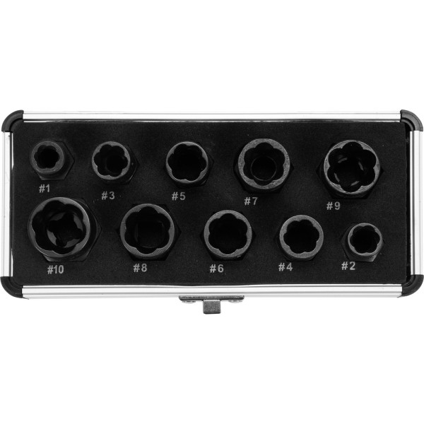 ZESTAW WYKRĘTAKÓW DO ŚRUB 10 SZT YT-06031