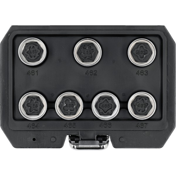 ZESTAW NASADEK DO ŚRUB ZABEZPIECZAJĄCYCH OPEL 7 ELEMENTÓW YT-060395