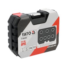 ZESTAW NASADEK DO ŚRUB ZABEZPIECZAJĄCYCH OPEL 7 ELEMENTÓW YT-060395