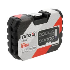 ZESTAW NASADEK DO ŚRUB ZABEZPIECZAJĄCYCH TOYOTA 11 ELEMENTÓW YT-060396