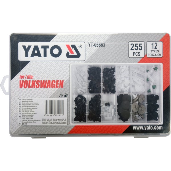 ZESTAW SPINEK SAMOCHODOWYCH VOLKSWAGEN 255 SZT. YT-06663