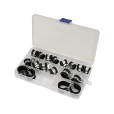 ZESTAW OPASEK ZACISKOWYCH METALOWO GUMOWYCH 18 SZTUK STAL GALWANIZOWANA YT-067833