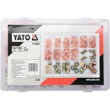 PODKŁADKI I KORKI SPUSTOWE 534SZT. MIX ROZMIARÓW YT-06864