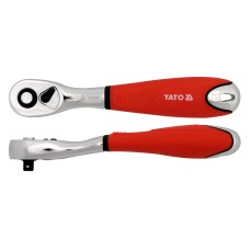 GRZECHOTKA WYGIĘTA, METALOWO-GUMOWA RĘKOJEŚĆ 1/4'' YT-0733