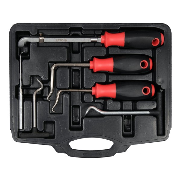 ZESTAW DO DEMONTAŻU USZCZELNIEŃ I ORINGÓW. ZAWIERA 6 ELEMENTÓW. YT-08432