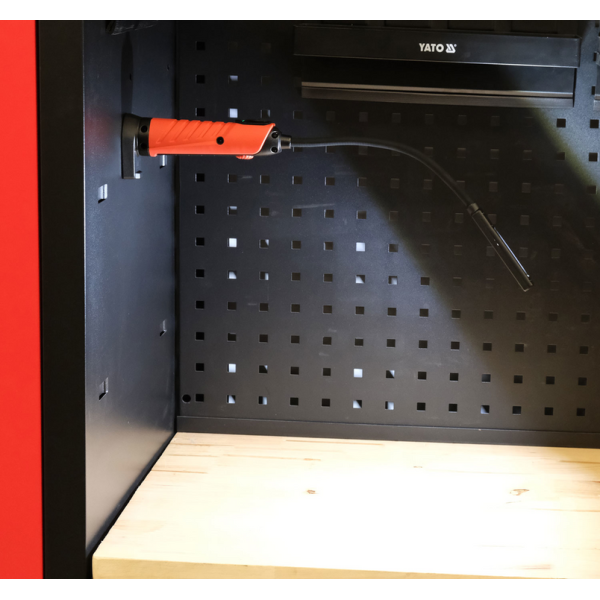 LAMPA WARSZTATOWA COB 500LM ELASTYCZNE RAMIĘ, REGULACJA ŚWIATŁA, IP54, IK07, PA6+TPR YT-08527