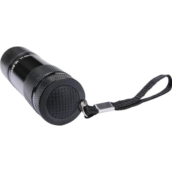 LATARKA ALUMINIOWA, 9 LED, CZARNA YT-08570