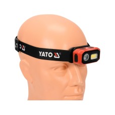 LATARKA CZOŁOWA 480LM AKU, CZUJNIK RUCHU, LI-ION 3,7V 1400MAH, IP54, PŁYNNA REGULACJA ŚWIATŁA YT-08592