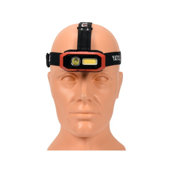 LATARKA CZOŁOWA 800LM, AKU, CZUJNIK RUCHU, LI-ION 3,7V 2200MAH, IP54, PŁYNNA REGULACJA ŚWIATŁA YT-08594