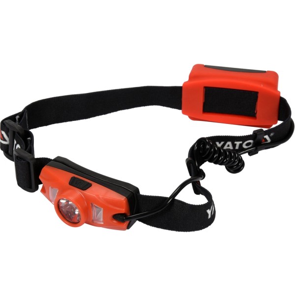 LATARKA CZOŁOWA 500LM 3XAAA, IP44, ŚWIATŁO BIAŁE, NIEBIESKIE I CZERWONE YT-08595