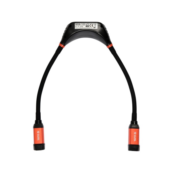 LATARKA NA SZYJĘ 300LM, PŁYNNA REGULACJA ŚWIATŁA, LI-ION 3,7V 2000MAH, ELASTYCZNE RAMIONA YT-08599