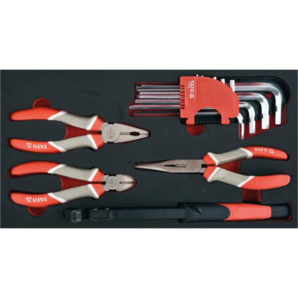 WÓZEK NARZĘDZIOWY 3CZĘŚCIOWY Z NARZĘDZIAMI YT-09104