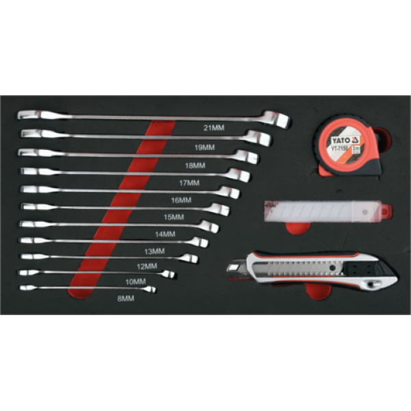 WÓZEK NARZĘDZIOWY 3CZĘŚCIOWY Z NARZĘDZIAMI YT-09104