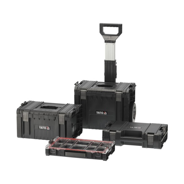 ZESTAW SKRZYNEK SYSTEMOWYCH NA KOŁACH 4 SZT. 35B23B41G28W S12 YT-09174