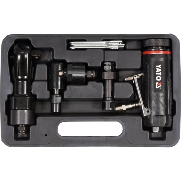 ZESTAW PNEUMATYCZNY 3W1 GRZECHOTKA/SZLIFIERKA PROSTA/SZLIFIERKA KĄTOWA YT-09860