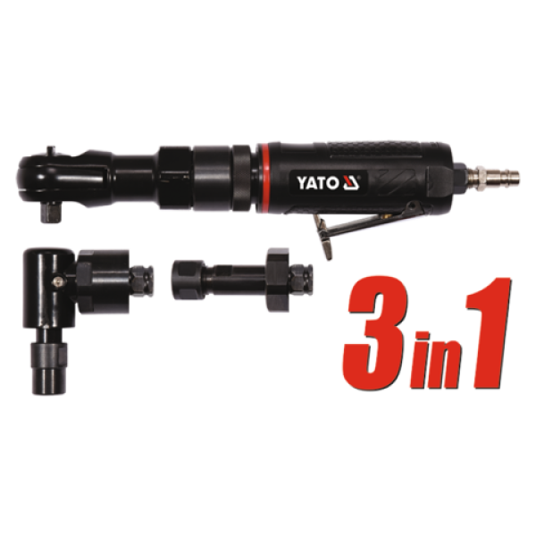 ZESTAW PNEUMATYCZNY 3W1 GRZECHOTKA/SZLIFIERKA PROSTA/SZLIFIERKA KĄTOWA YT-09860