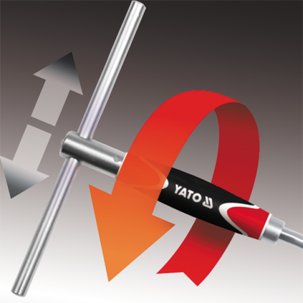 ADAPTER TYPU T'' Z OBROTOWĄ RĄCZKĄ 1/2'' YT-1567