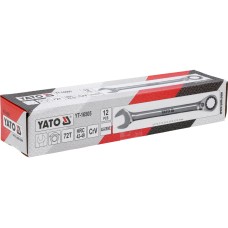 ZESTAW KLUCZY PŁASKO-OCZKOWYCH Z GRZECHOTKĄ 12SZT. YT-16505