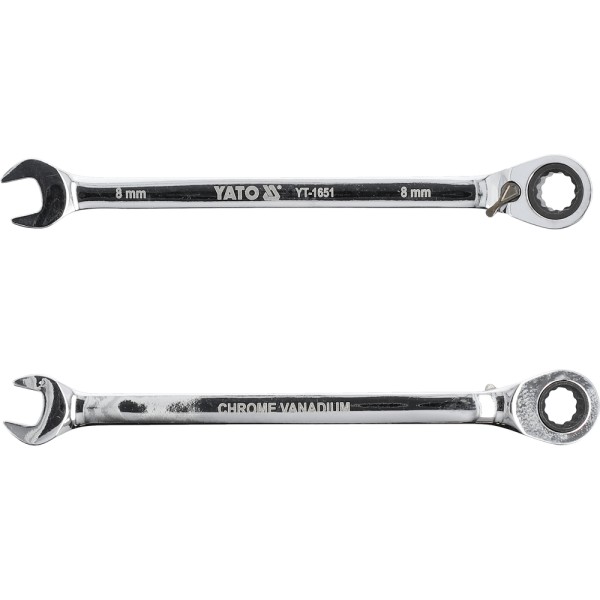 KLUCZ PŁASKO-OCZKOWY Z GRZECHOTKĄ 8 MM YT-1651