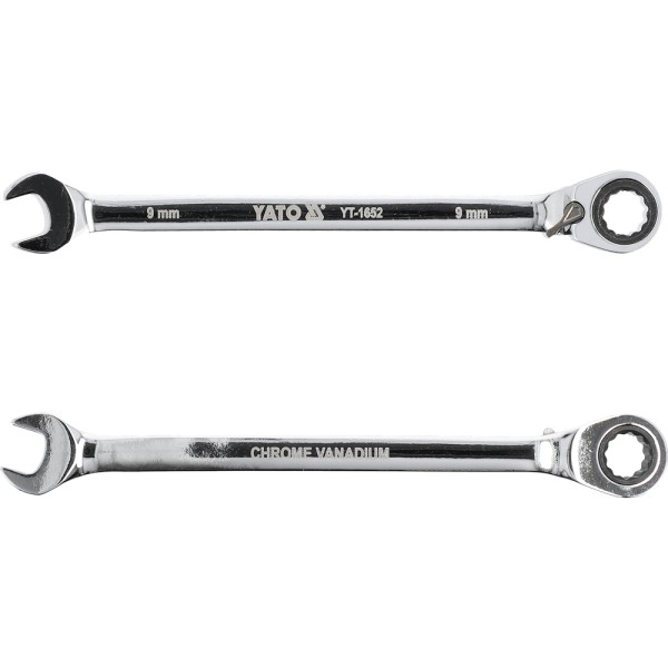 KLUCZ PŁASKO-OCZKOWY Z GRZECHOTKĄ 9 MM YT-1652