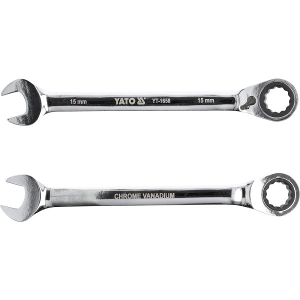 KLUCZ PŁASKO-OCZKOWY Z GRZECHOTKĄ 15 MM YT-1658