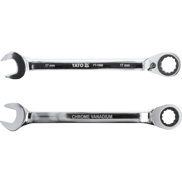 KLUCZ PŁASKO-OCZKOWY Z GRZECHOTKĄ 17 MM YT-1660