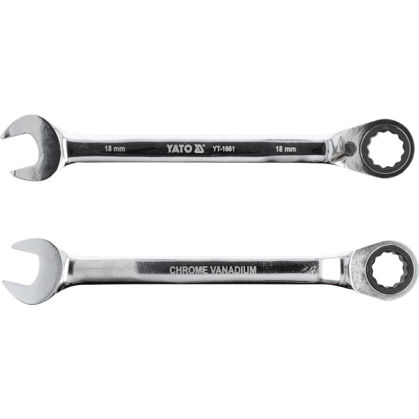 KLUCZ PŁASKO-OCZKOWY Z GRZECHOTKĄ 18 MM YT-1661