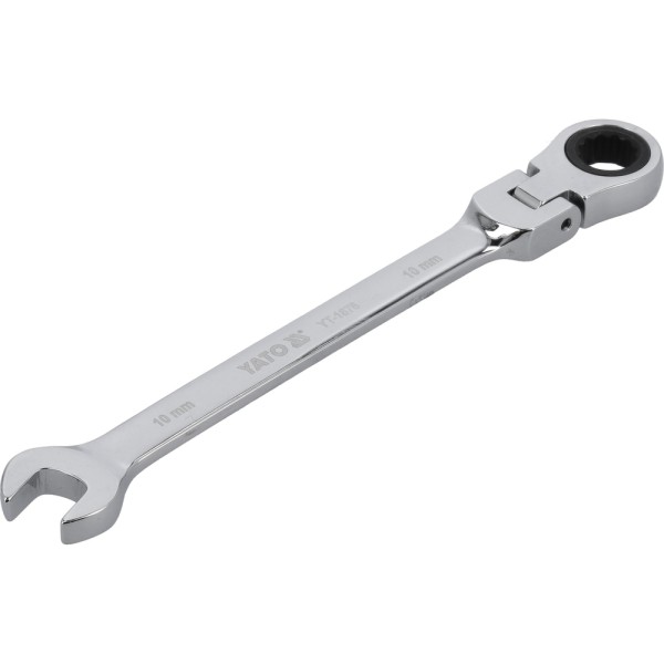 KLUCZ PŁASKO-OCZKOWY Z GRZECHOTKĄ I PRZEGUBEM 10 MM YT-1676