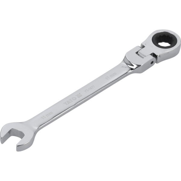 KLUCZ PŁASKO-OCZKOWY Z GRZECHOTKĄ I PRZEGUBEM 11 MM YT-1677